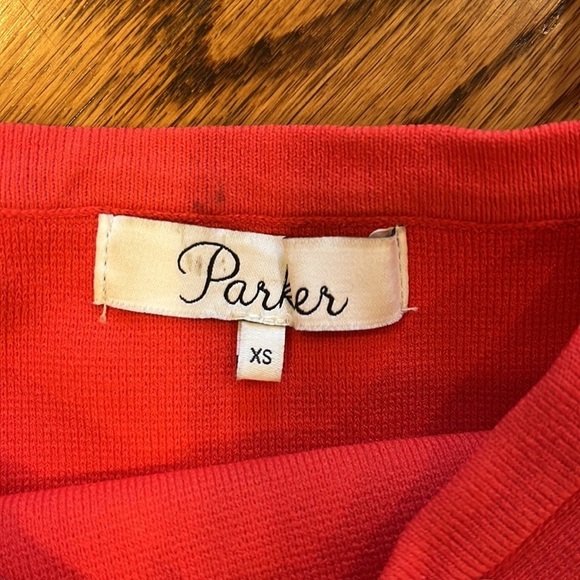 Parker Woman’s Red Ruffle Top Size XS - Picture 2 of 4